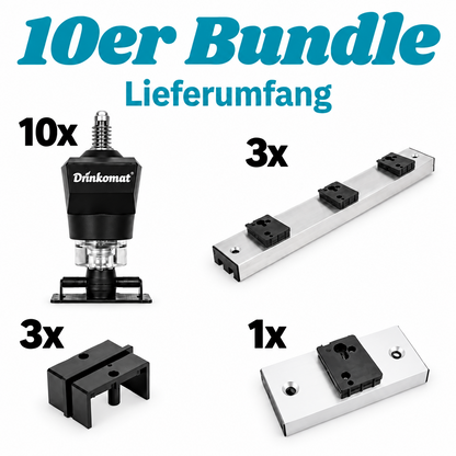 Drinkomat 10-piece bundle including mounting rail &amp; accessories