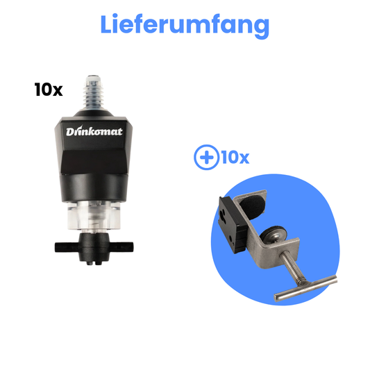 Drinkomat 10er Bundle inkl. Schraubzwingen